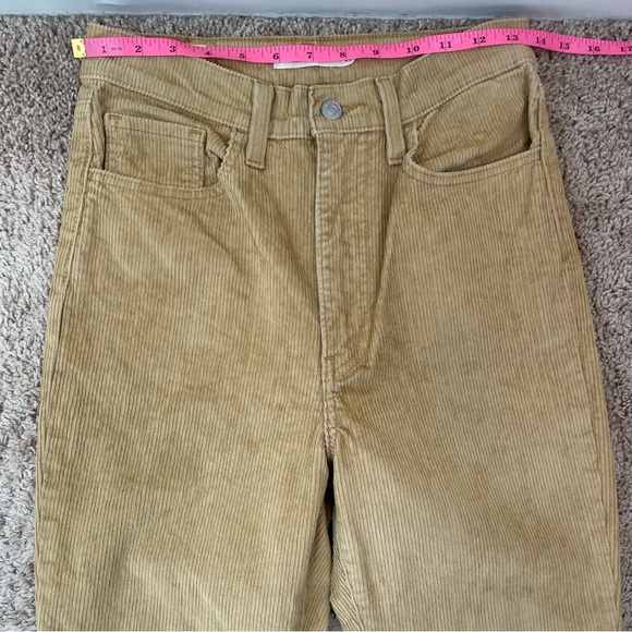 Levi's Premium Ribcage Boot Corduroy Flared Bootcut Pants in Iced Coffee Size 27 - Picture 11 of 16